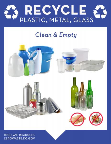 Single stream recycling labels